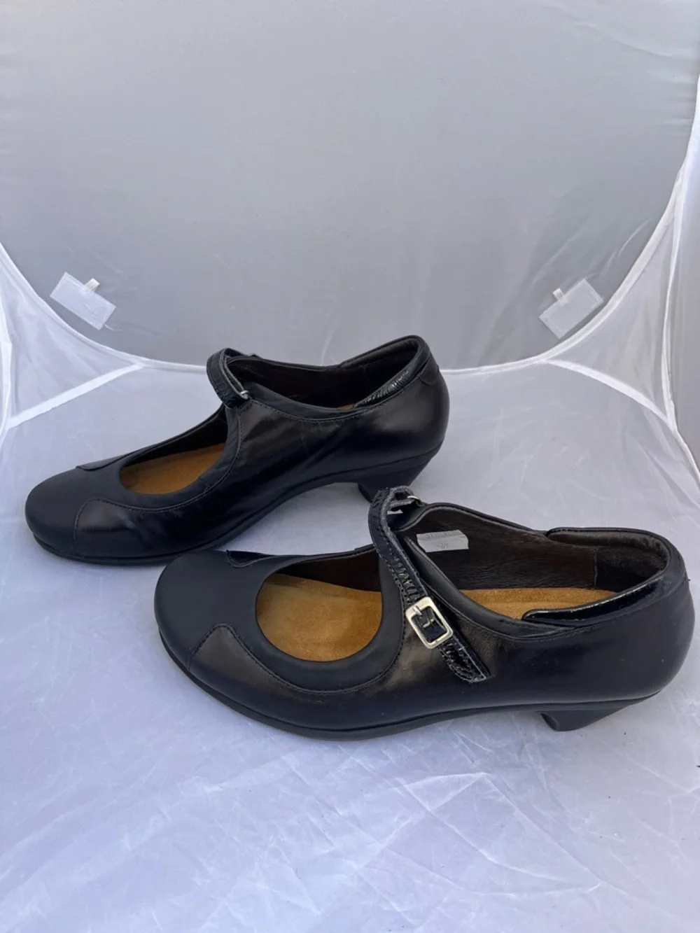 Naot Dashing Leather Mary Jane Low Heel with Buckle Strap - Size 8-8.5 / 39